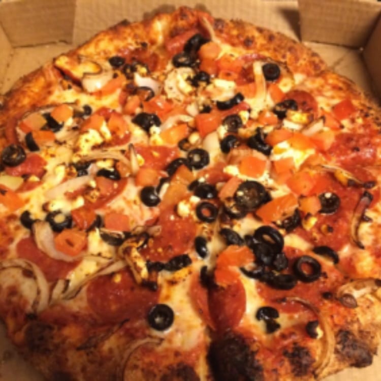 Mediterranean pizza.