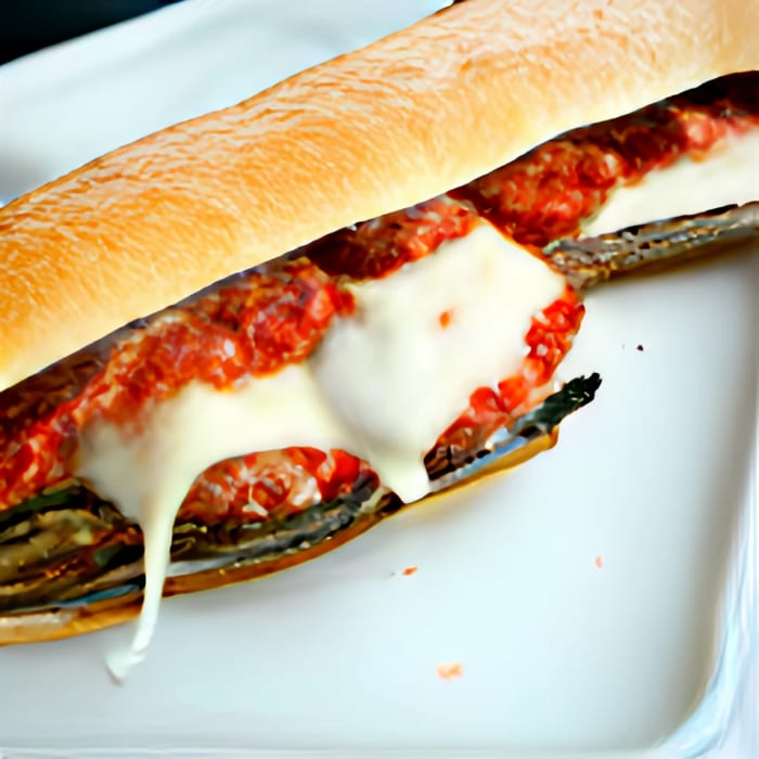 Eggplant parmigiana sub.