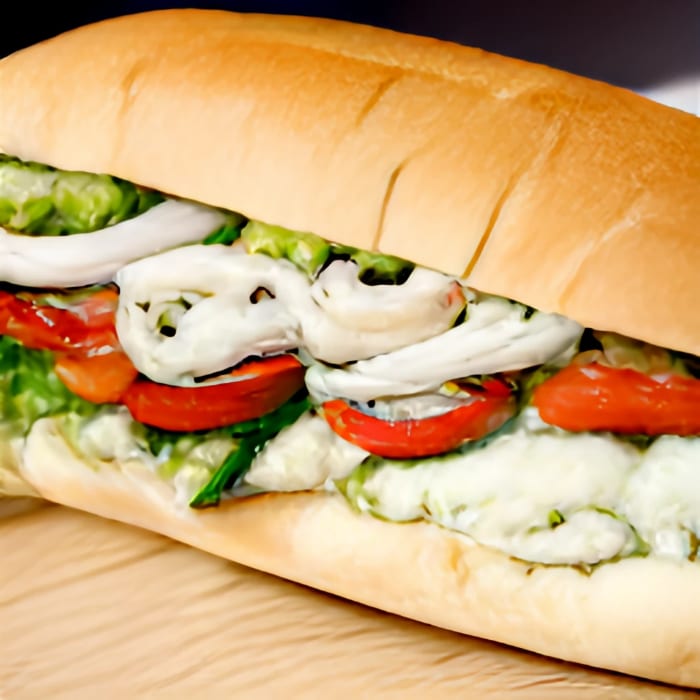Chicken pesto sub.